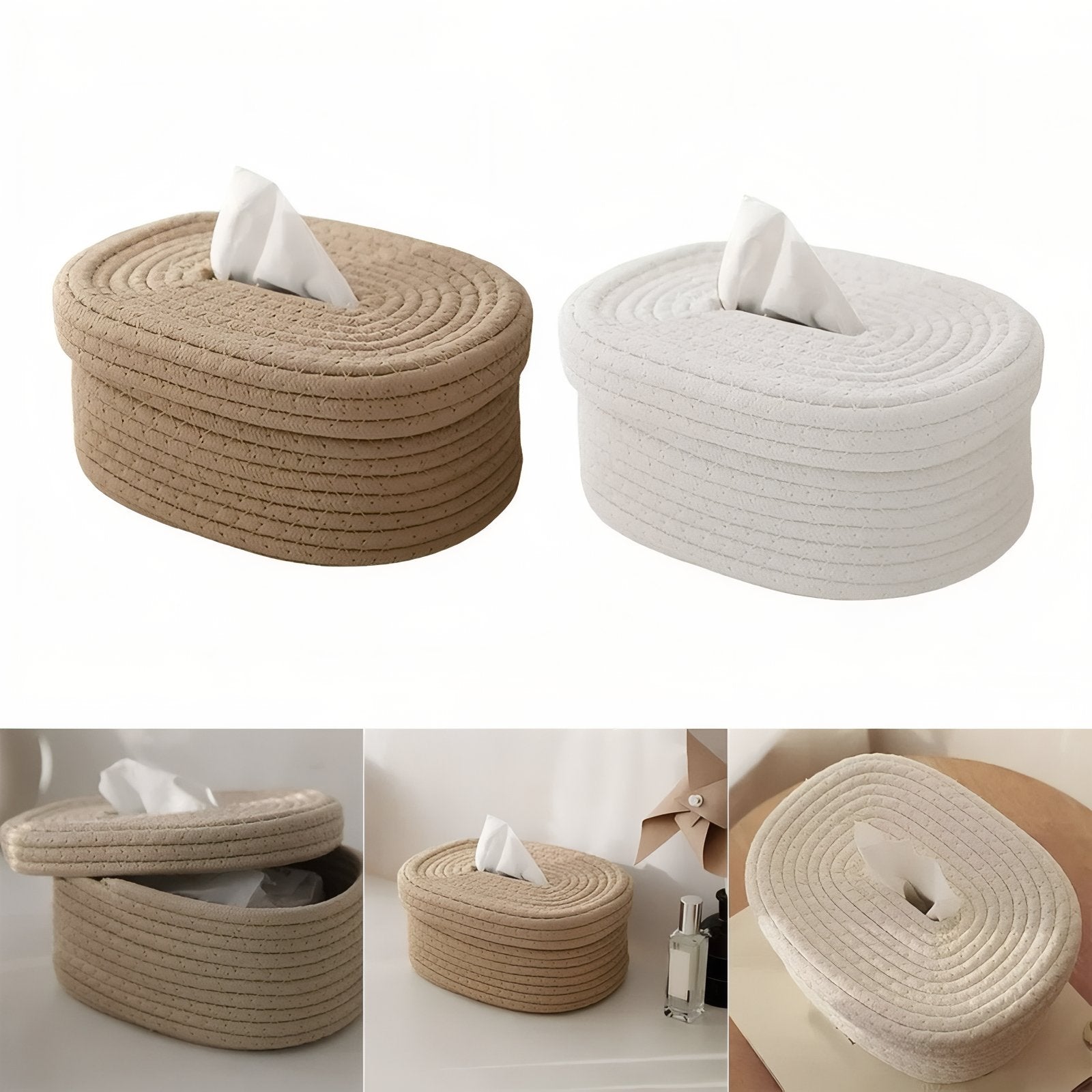 TissuElegance - Ovales Kissenbezug aus Tissue mit stilvollem Design