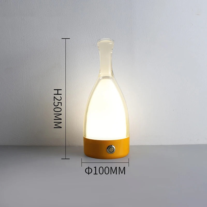 LuminaBottle - Touch-Steuerung Flasche-förmige Tischlampe mit USB-Ladegerät