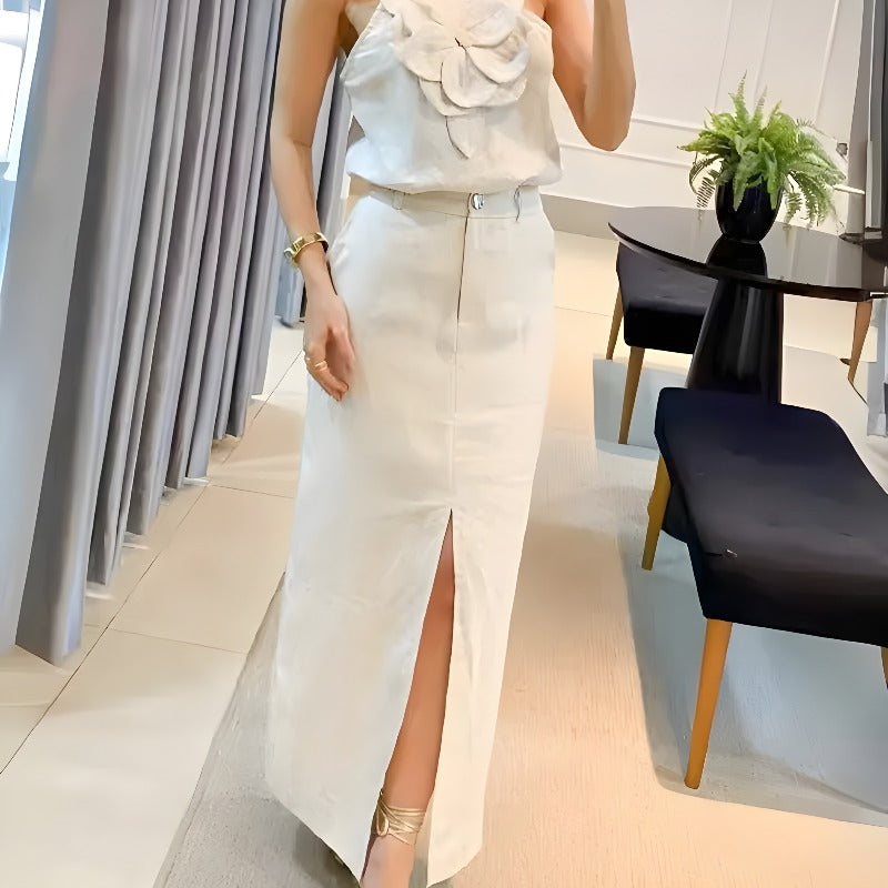 Amalie | To-teil Damen Sommer Set mit Quadratischem Ausschnitt