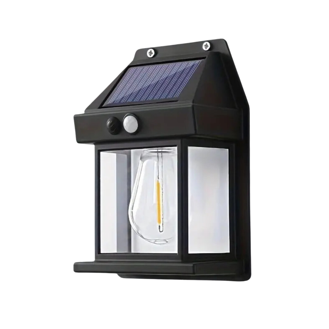 Solarbetriebenes Außenlicht mit Bewegungssensor und automatischem Einschalten