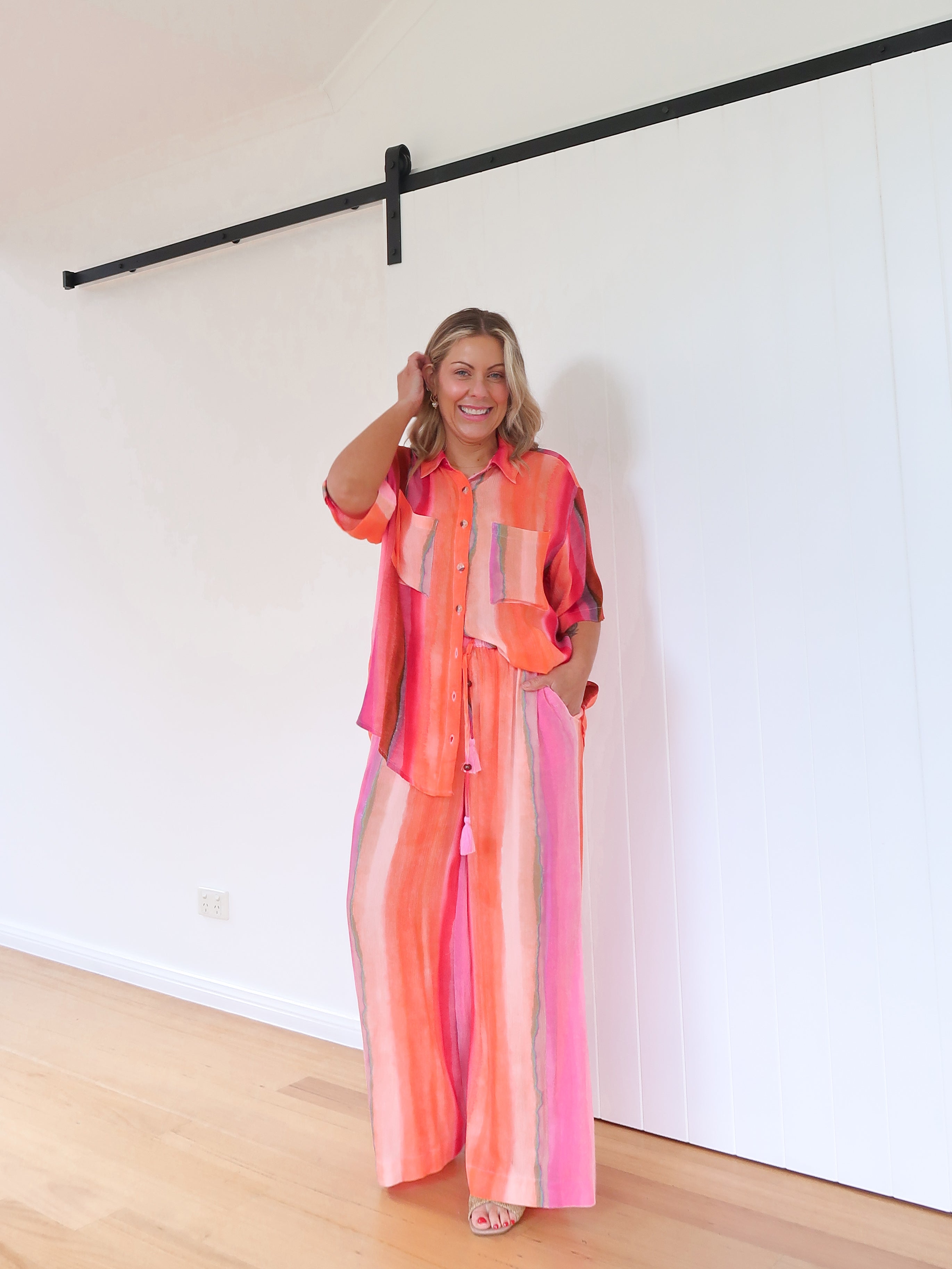 Neblig fließende Culottes