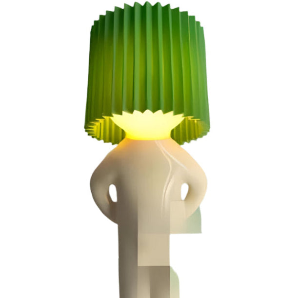 WhimsiGlow - Lampe Figur mit Plissee-Schirm Persönlichkeit