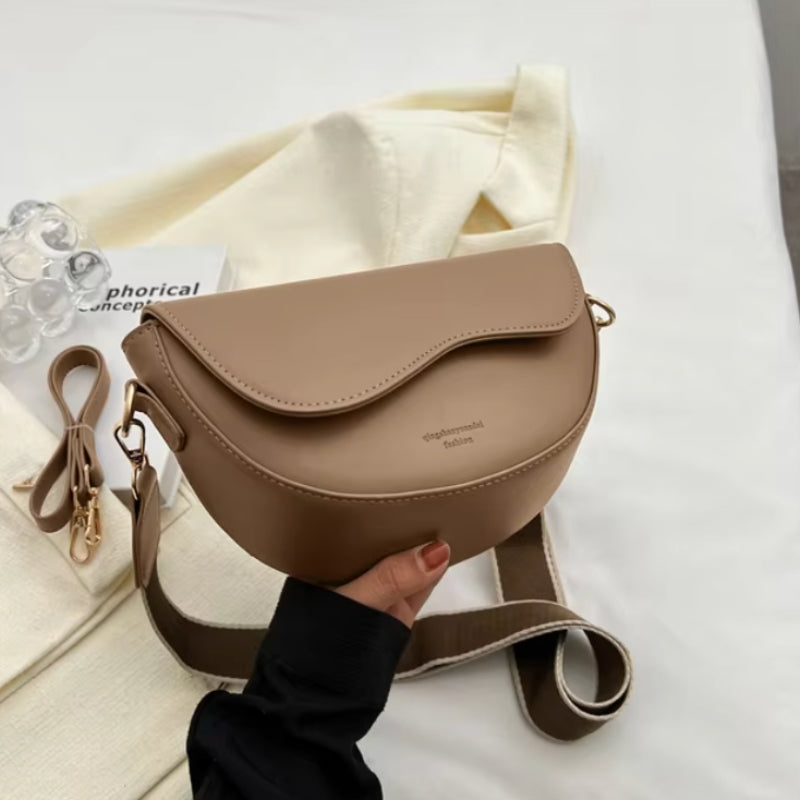 Lina Elegante Schultertasche mit Breitem Riemen und Luxuriösem Design