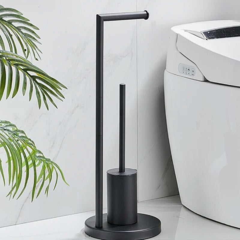 CleanStand Freistehender Toilettenpapierhalter mit Küchenbürste