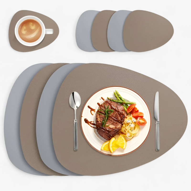 Bordluna Elegante Beidseitige Tischsets & Untersetzer-Set