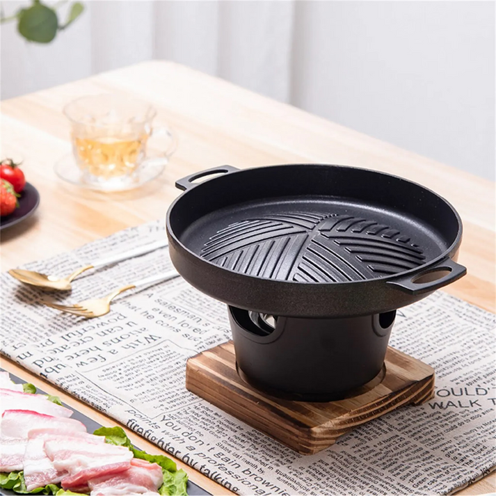 GrillMate - Tragbarer Grill mit Holzuntergrund