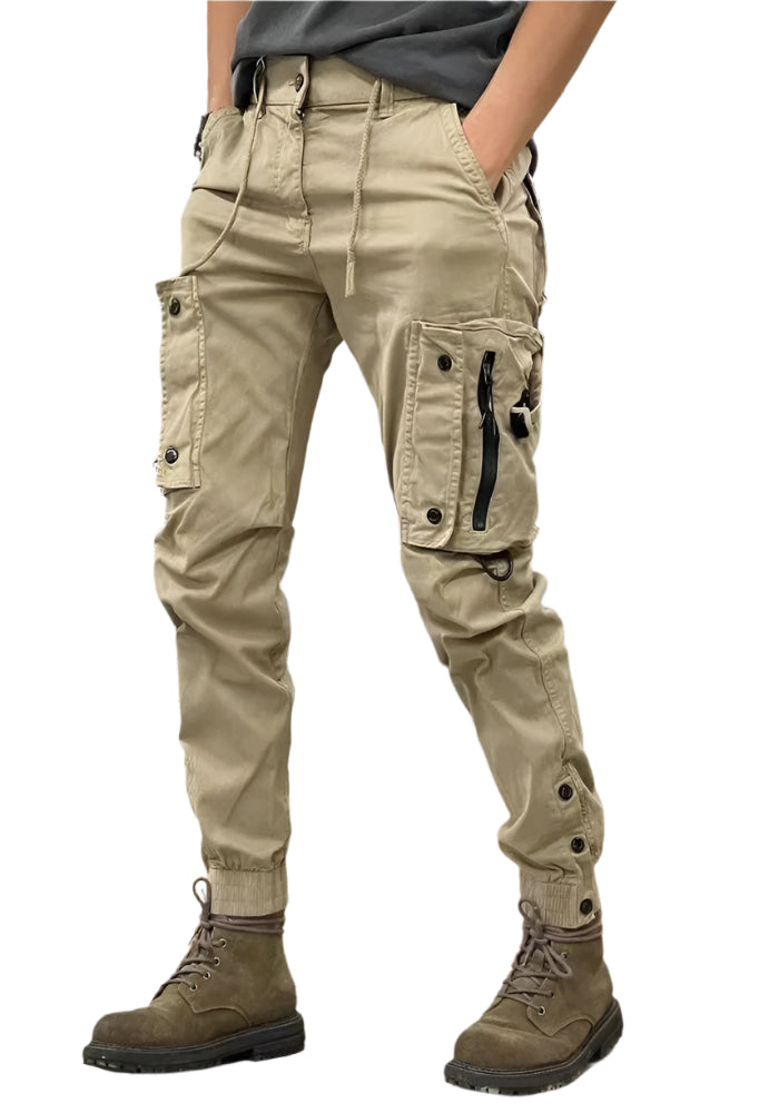 Calvin - Herren Cargohosen mit konischen Beinen und mehreren Taschen Design