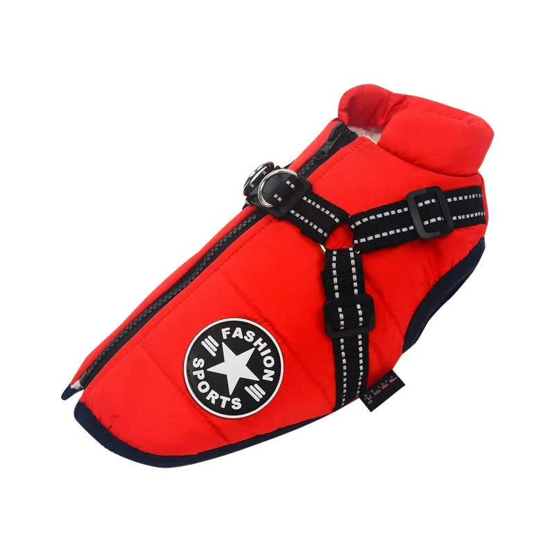 GoldPaw - Ge quiltete Hundejacke mit integriertem Geschirr für Golden Retriever