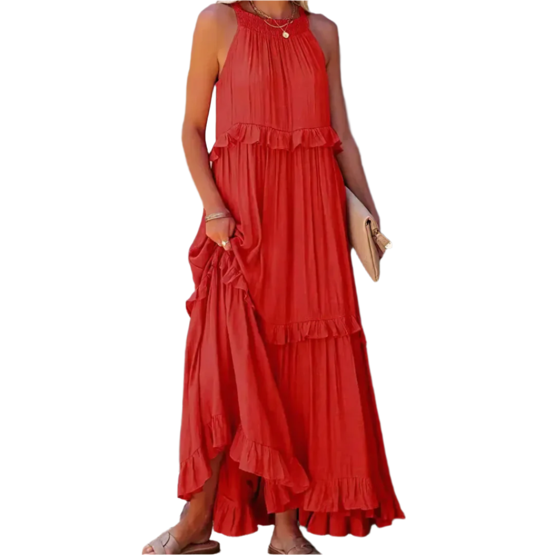 Elegantes Maxikleid für Frauen – Figurbetonte A-Linie Silhouette