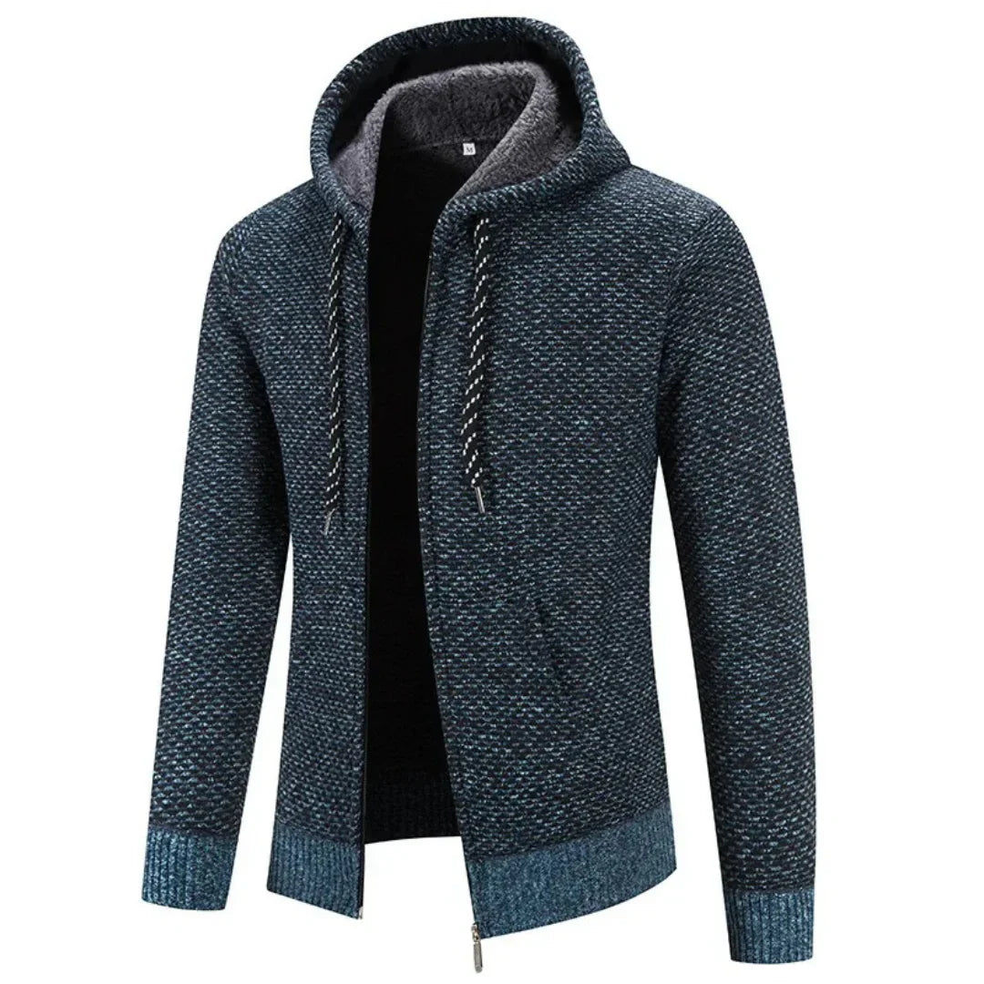 Matheo - Warme Langarmjacke mit Kapuze und Taschen