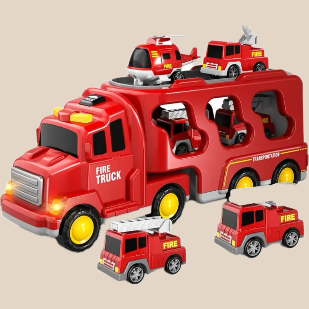 DualDeck Transporter – Marken- und Baugerät-Set mit Licht und Ton