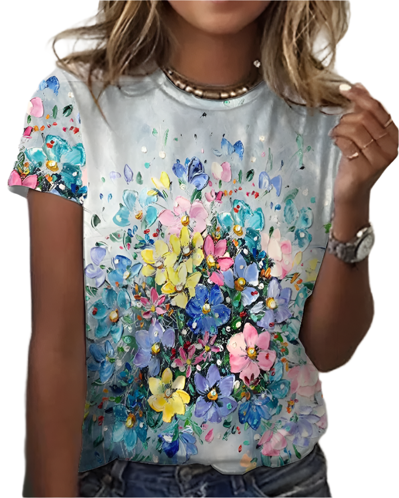 Alma Elegantes Damentop mit Rundem Hals und Weichem Schnitt