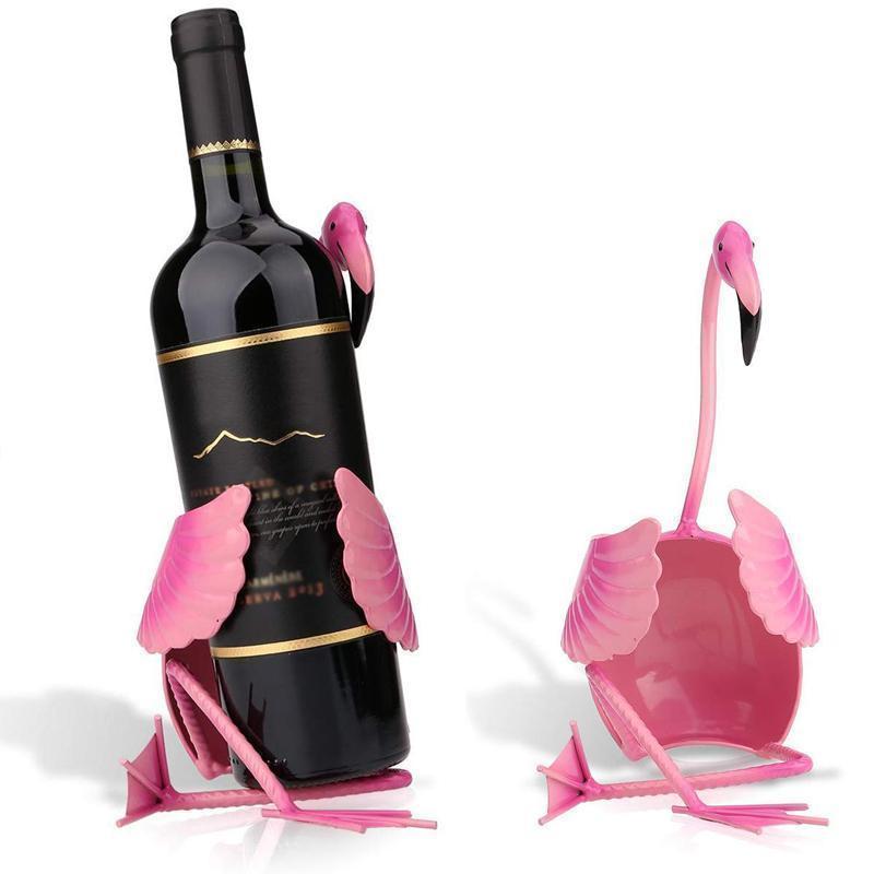 WineFlare Einzigartiger Flamingo Weinständer mit dekorativen Details