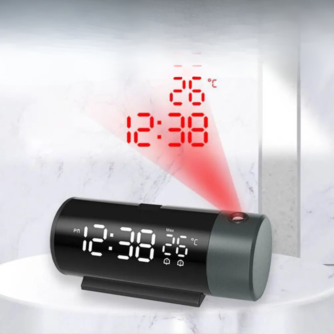 LED-Digitalprojektor-Uhr mit Thermometer