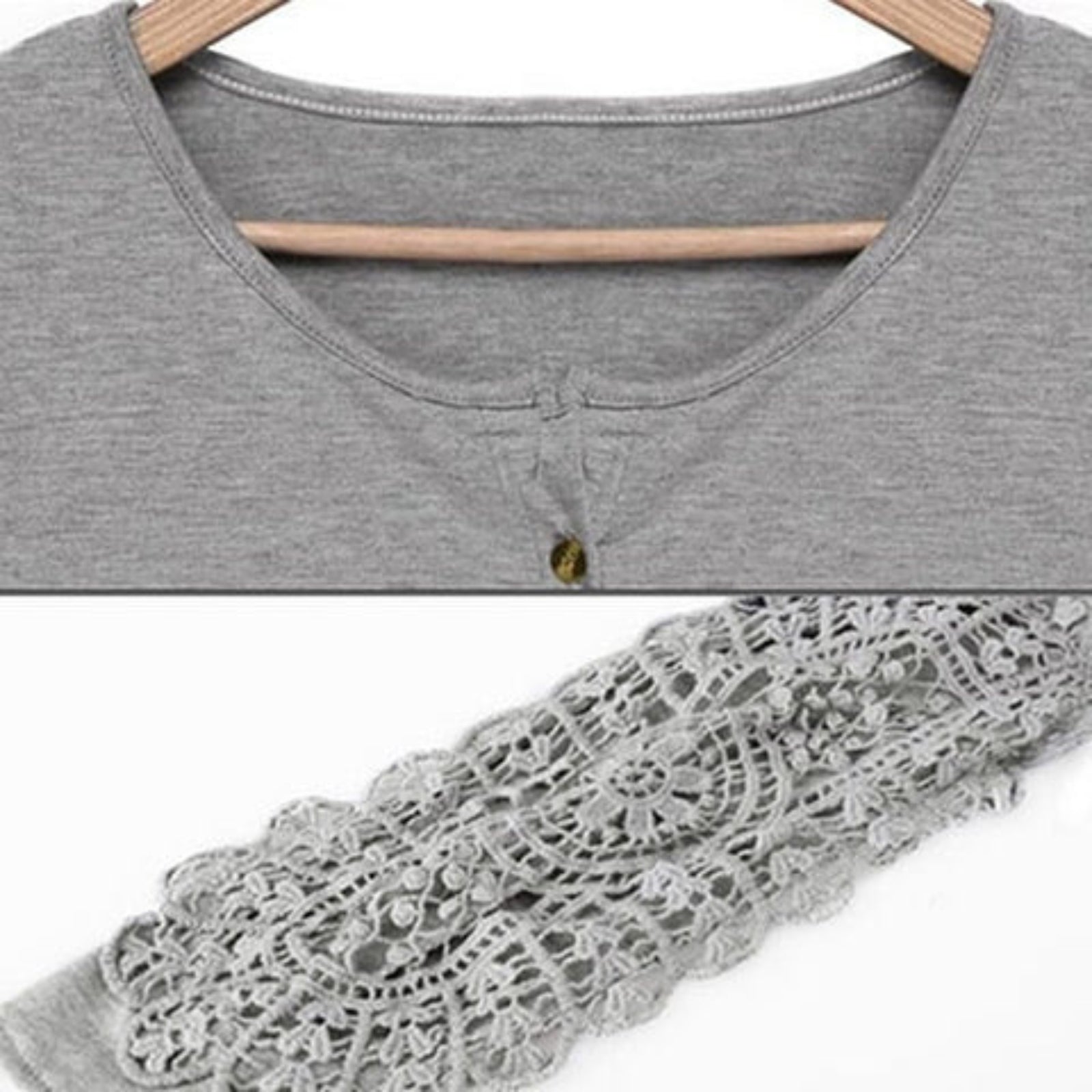 Larah - Zeitlose Eleganz Bluse mit Spitzenärmeln