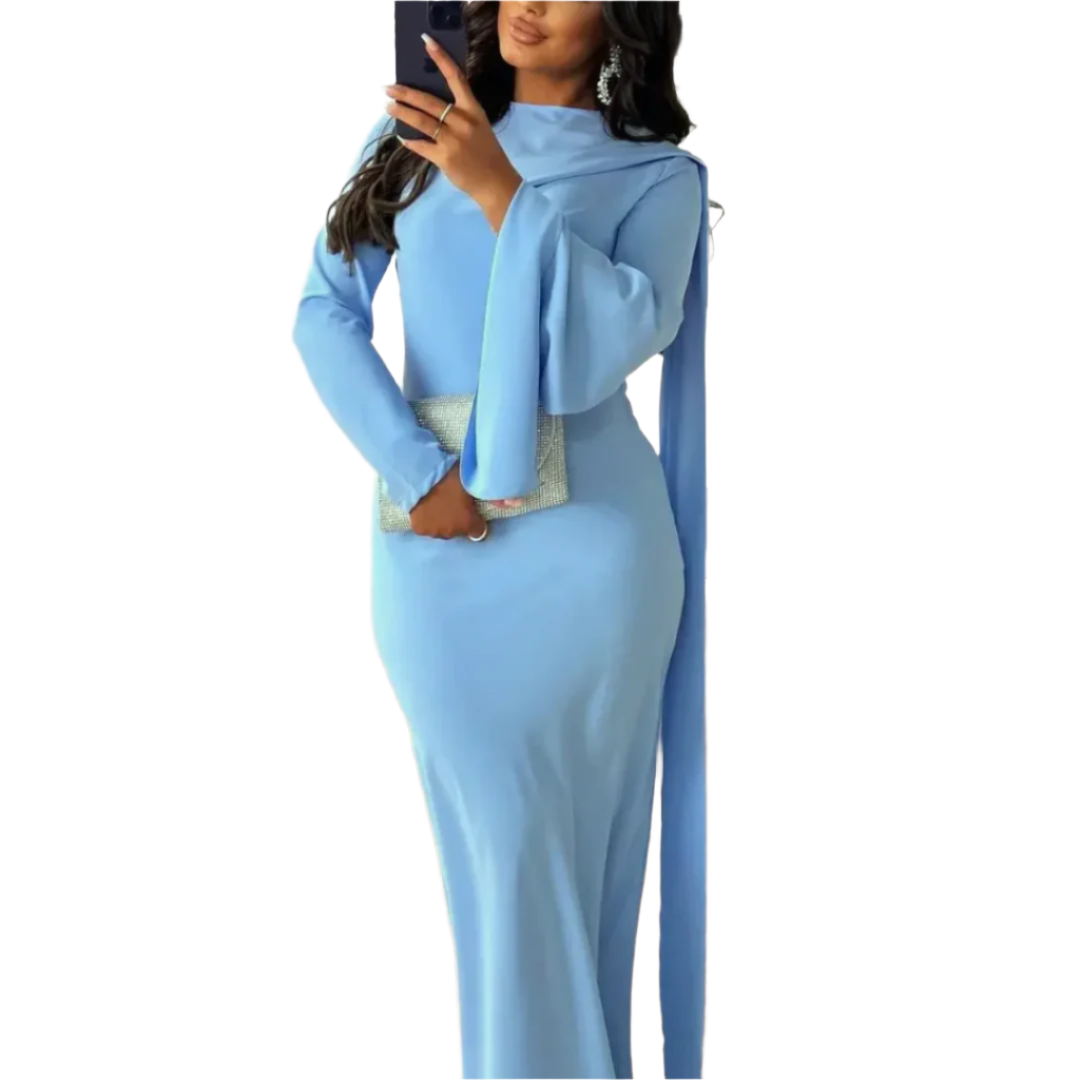 Lovi - Langarm-Maxikleid mit Glockenärmeln