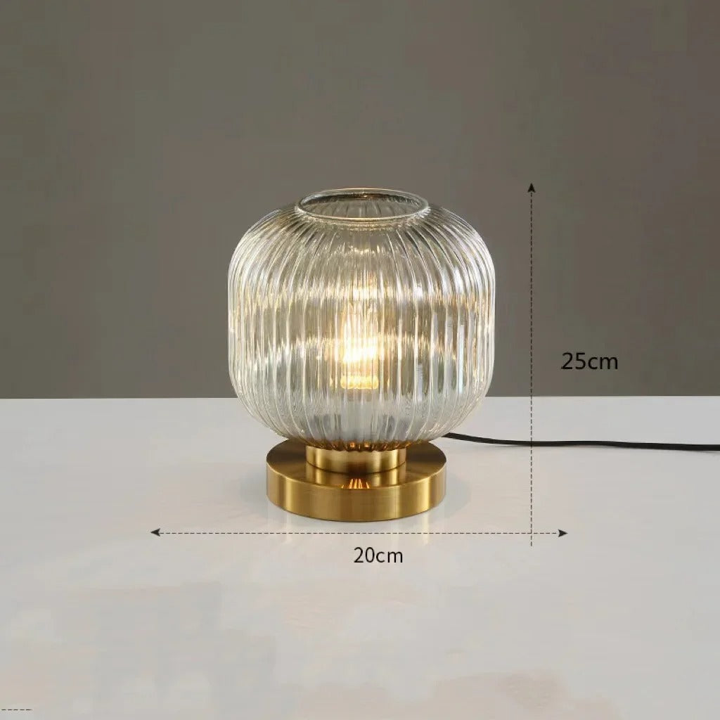 AuraGlow Elegante Tischlampe – Rippendesign mit Stimmungsbeleuchtung