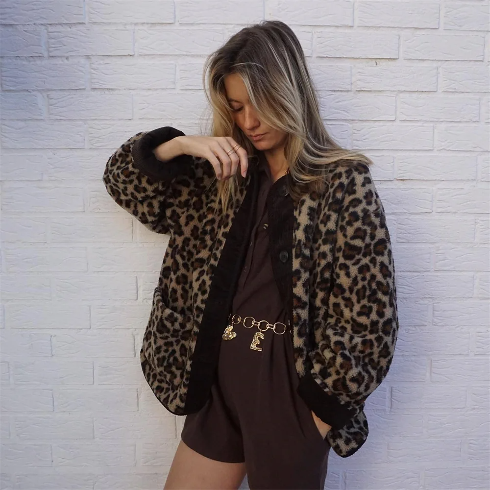 Adeline - Leopardprint-Fleecejacke für Frauen