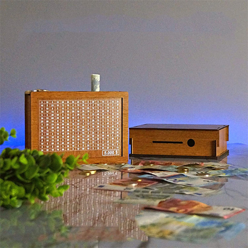 SaveSmart - Holzdisplay Sparziel Spardose