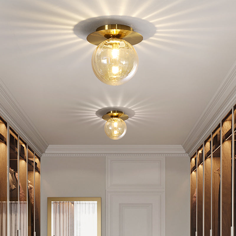 GoldenGlow - Buntes Glas-Deckenleuchte zur Einbauinstallation