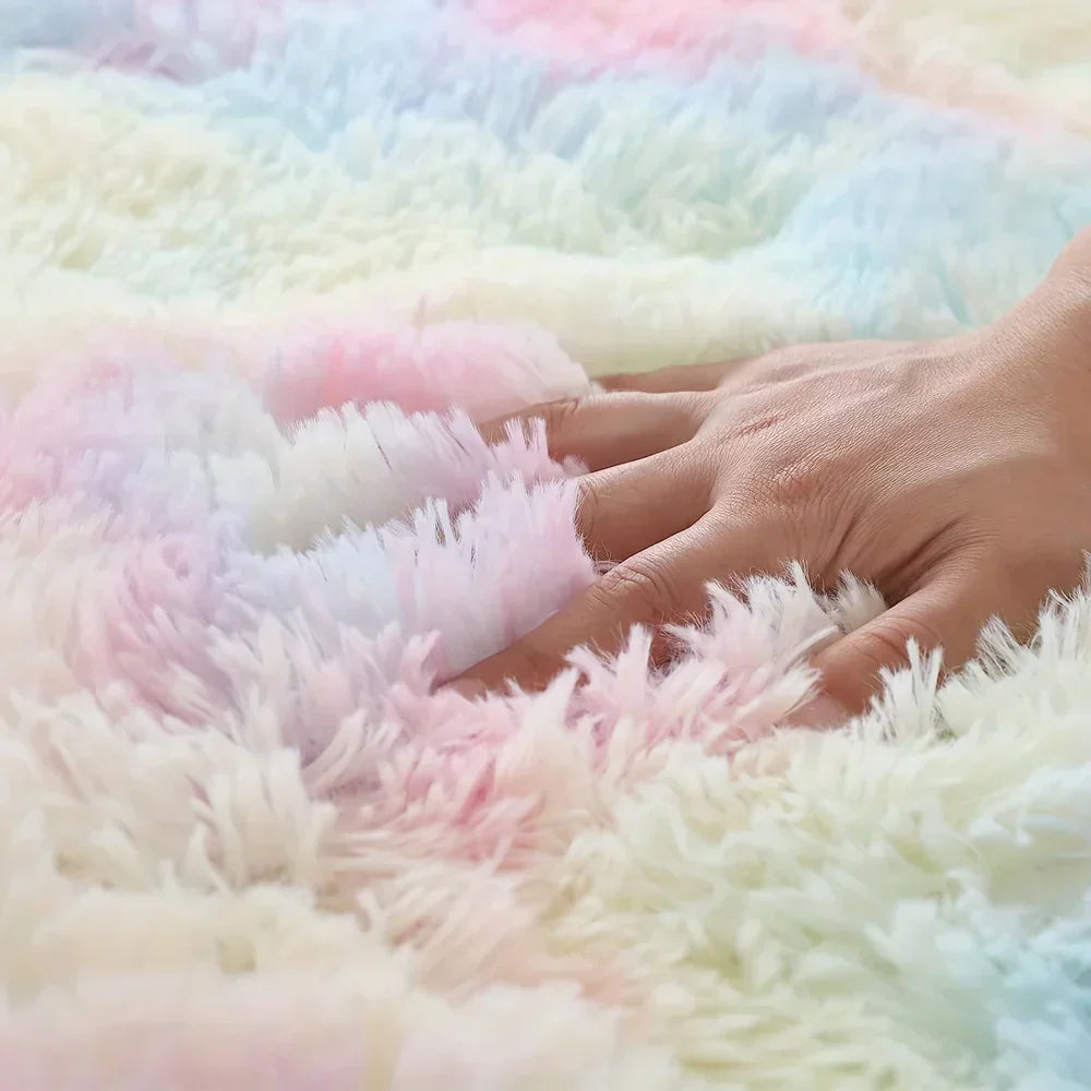 CloudNest - Ultra-weiches und luxuriöses rundes Teppich für ein gemütliches Wohnzimmer