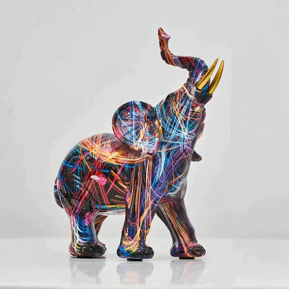 VibrantTrunk – Moderne Elefant Kunst Skulptur