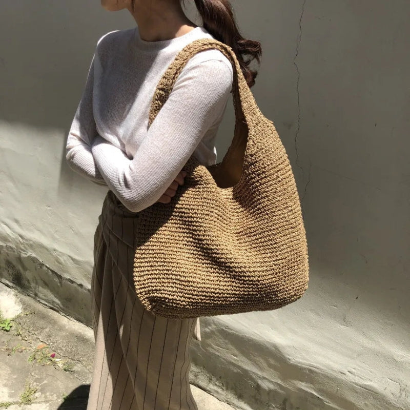 Emilie Let Schultertasche mit großer Kapazität und festem Riemen