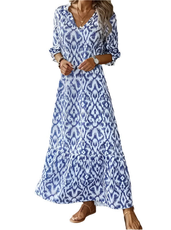 Jasmin - Glamouröse langärmelige Maxikleid