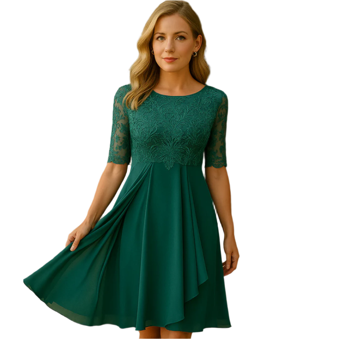 Lässiges 3/4-Ärmel Mini-Kleid für Frauen – Komfortabel und Stilvoll