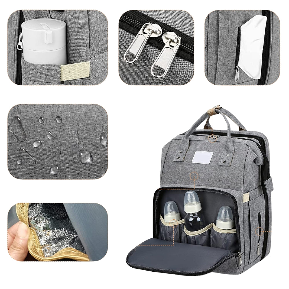 ParentPal - 3-in-1 Wickeltasche mit integriertem Stubenwagen und Flaschenhalter