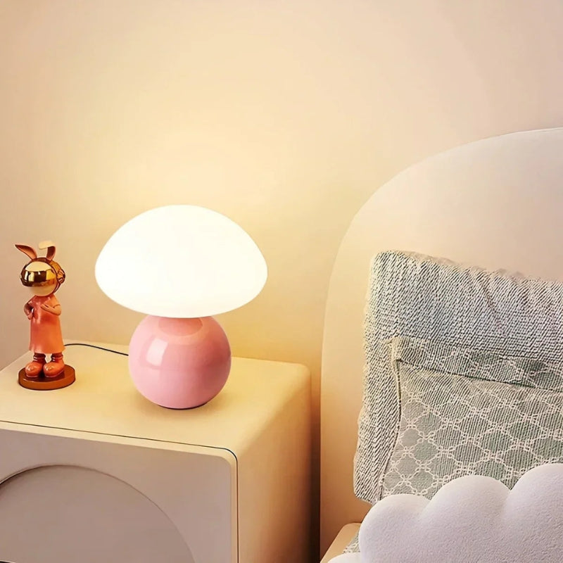 GlowCap - Moderne pilzförmige Tischlampe
