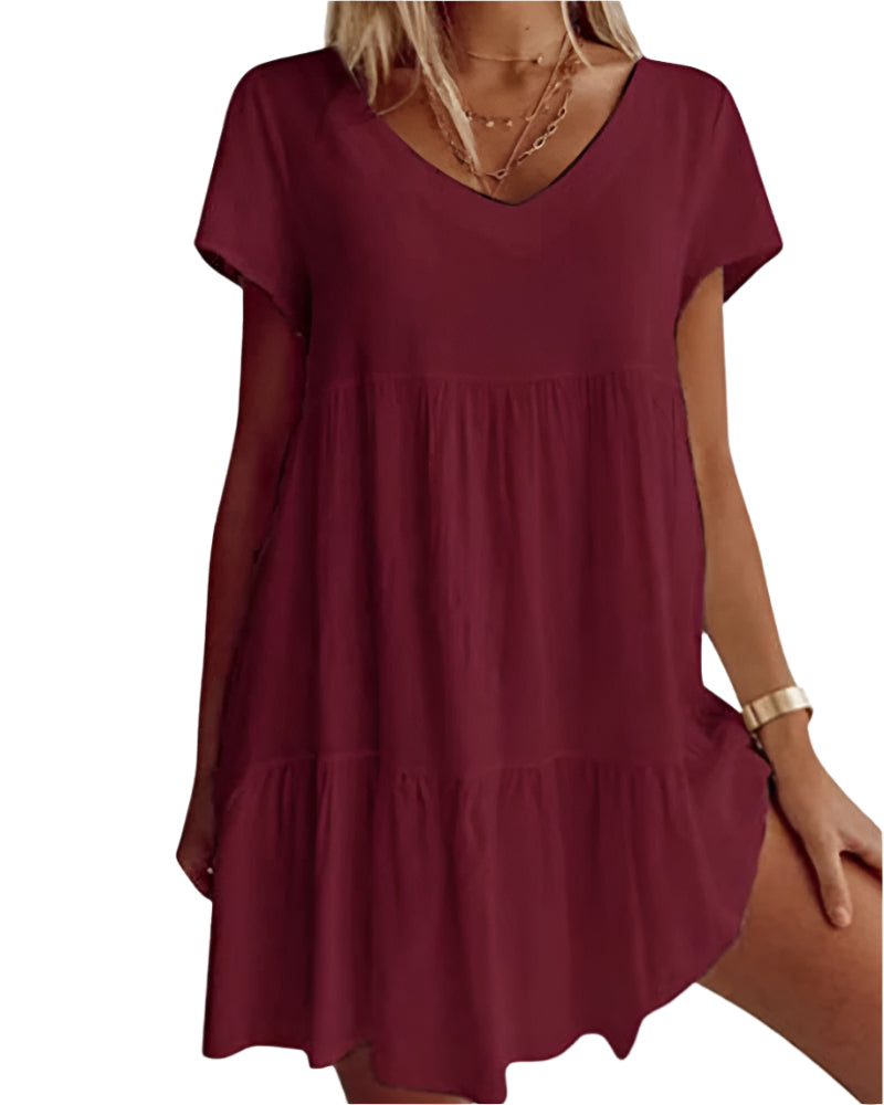 Hanna - Mini-Kleid mit Rüschen und kurzen Ärmeln