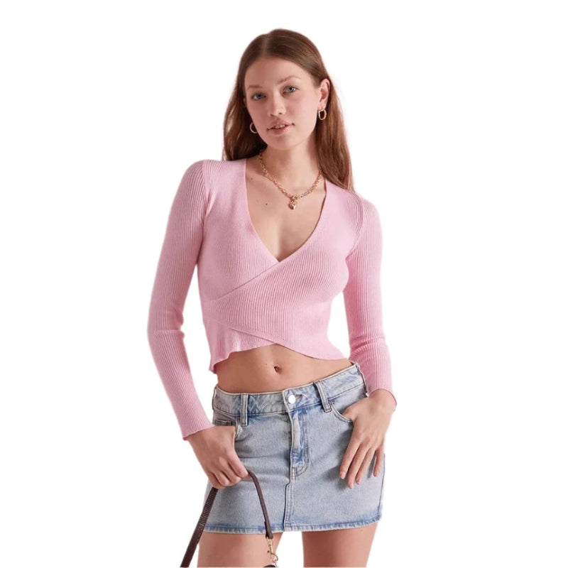 Velira Slim-Fit Wickeloberteil mit V-Ausschnitt