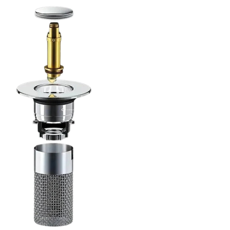 KlarStrøm Filterstopfen mit Haarsieb für Abfluss in Küche und Bad