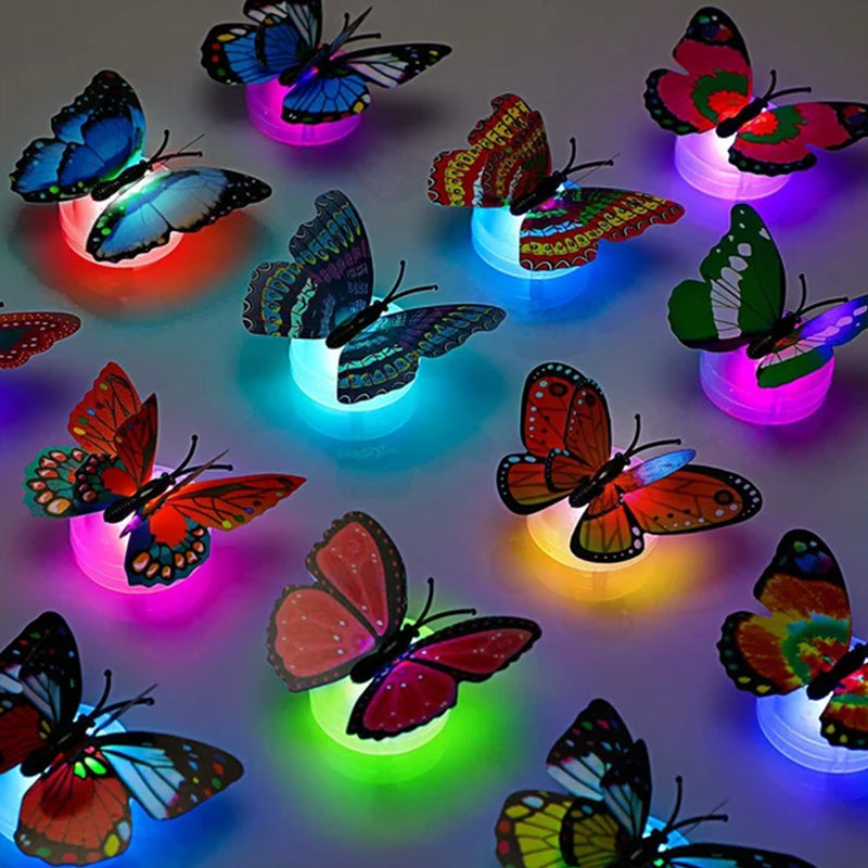 LumiWings - 3D bunte LED Schmetterlings Nachtlichter
