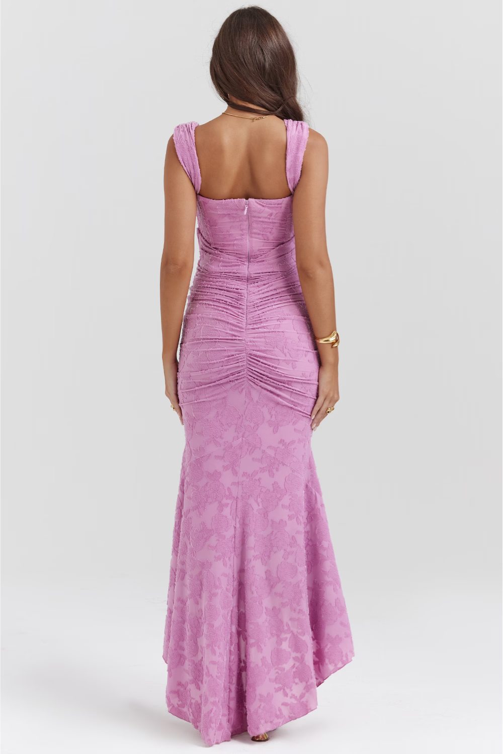 Celeste Maxikleid mit tiefem V-Ausschnitt