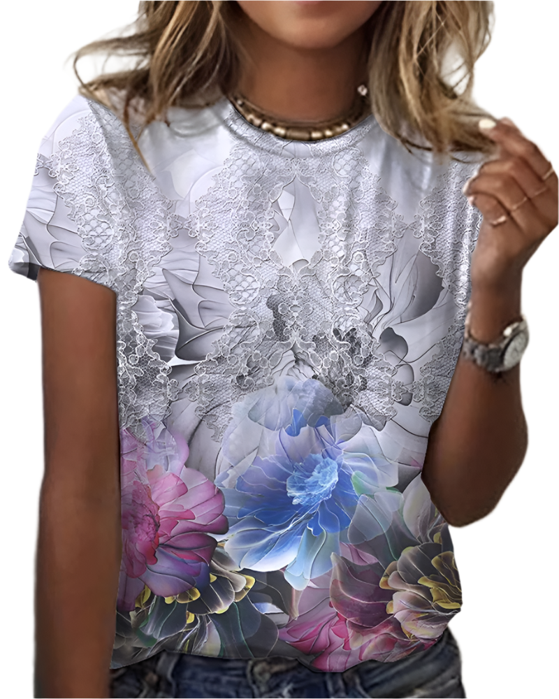 Alma Elegantes Damentop mit Rundem Hals und Weichem Schnitt