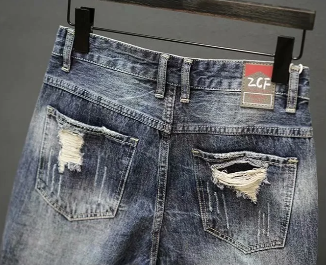 Men's Straight Loose Denim Shorts Mode Streetwear