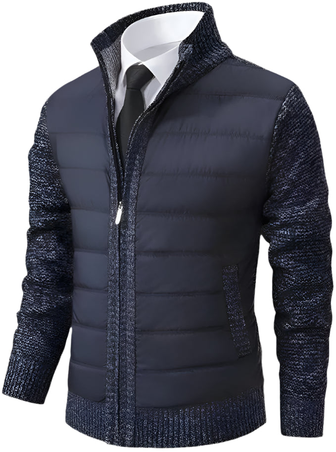 Ethan Stehkragen Pullover – Langärmelige Herrenjacke