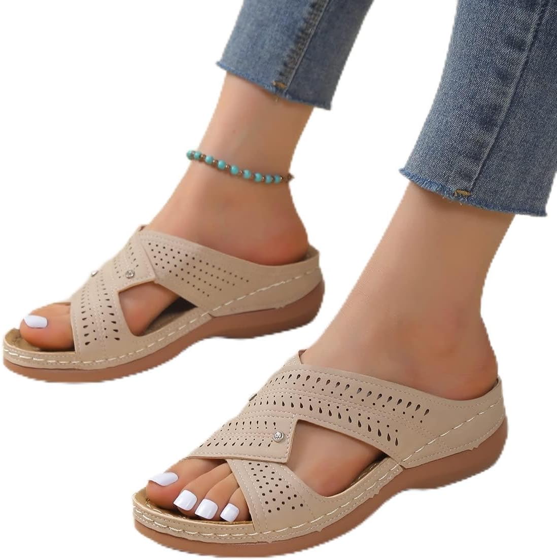 Sadie - Sommerschuhe mit Absatz und verstärkter Zehenpartie