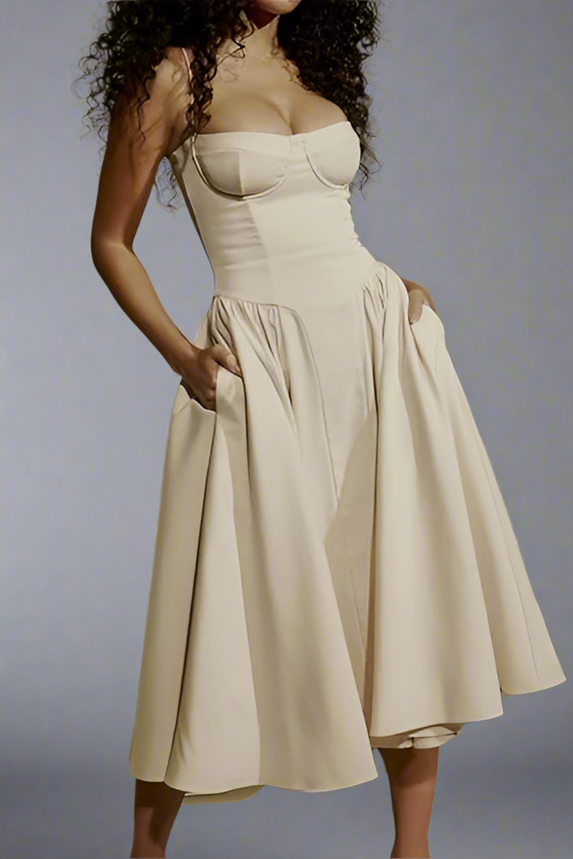 Ofelia - Vintage-inspirierte Spitzen-Sweetheart-Midikleid
