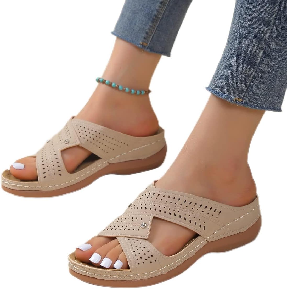 Sadie - Sommerschuhe mit Absatz und verstärkter Zehenpartie