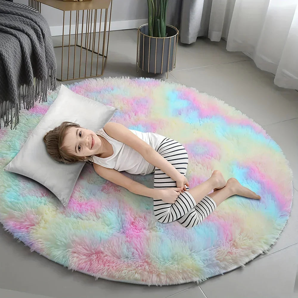 CloudNest - Ultra-weiches und luxuriöses rundes Teppich für ein gemütliches Wohnzimmer