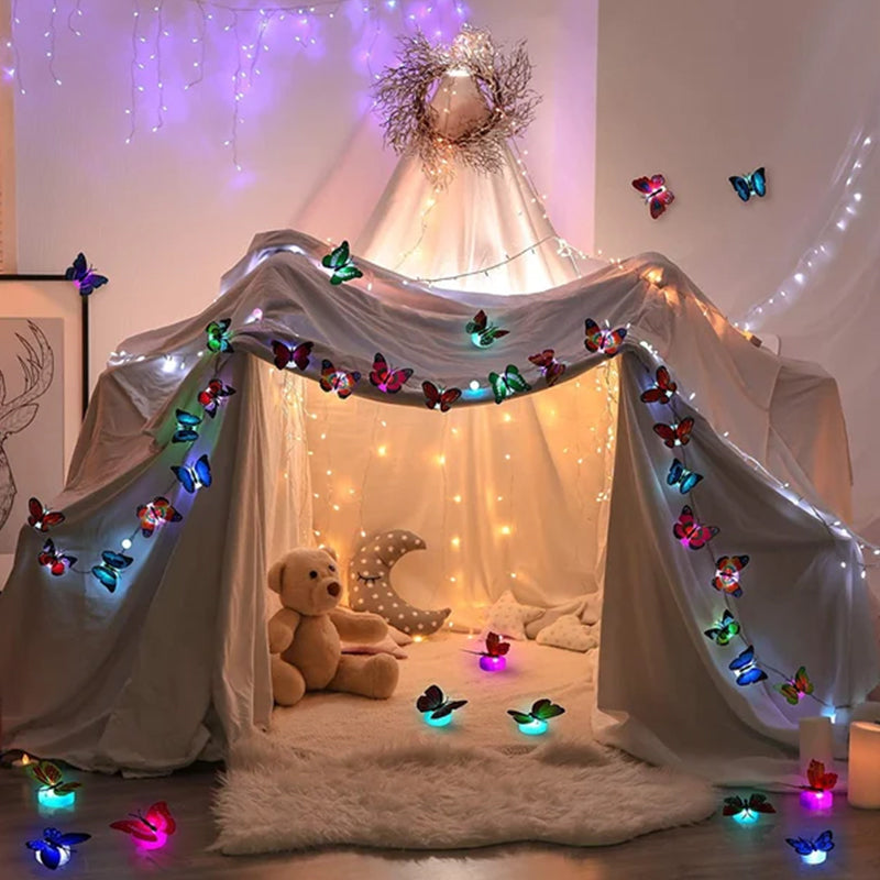 LumiWings - 3D bunte LED Schmetterlings Nachtlichter