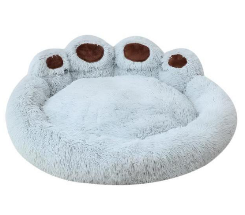 CozyPaw Waschbarer Haustierbett mit Pfotenform-Design
