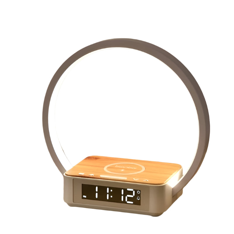 LumaDock Smart Tischlampe mit Drahtloser Ladung und Wecker