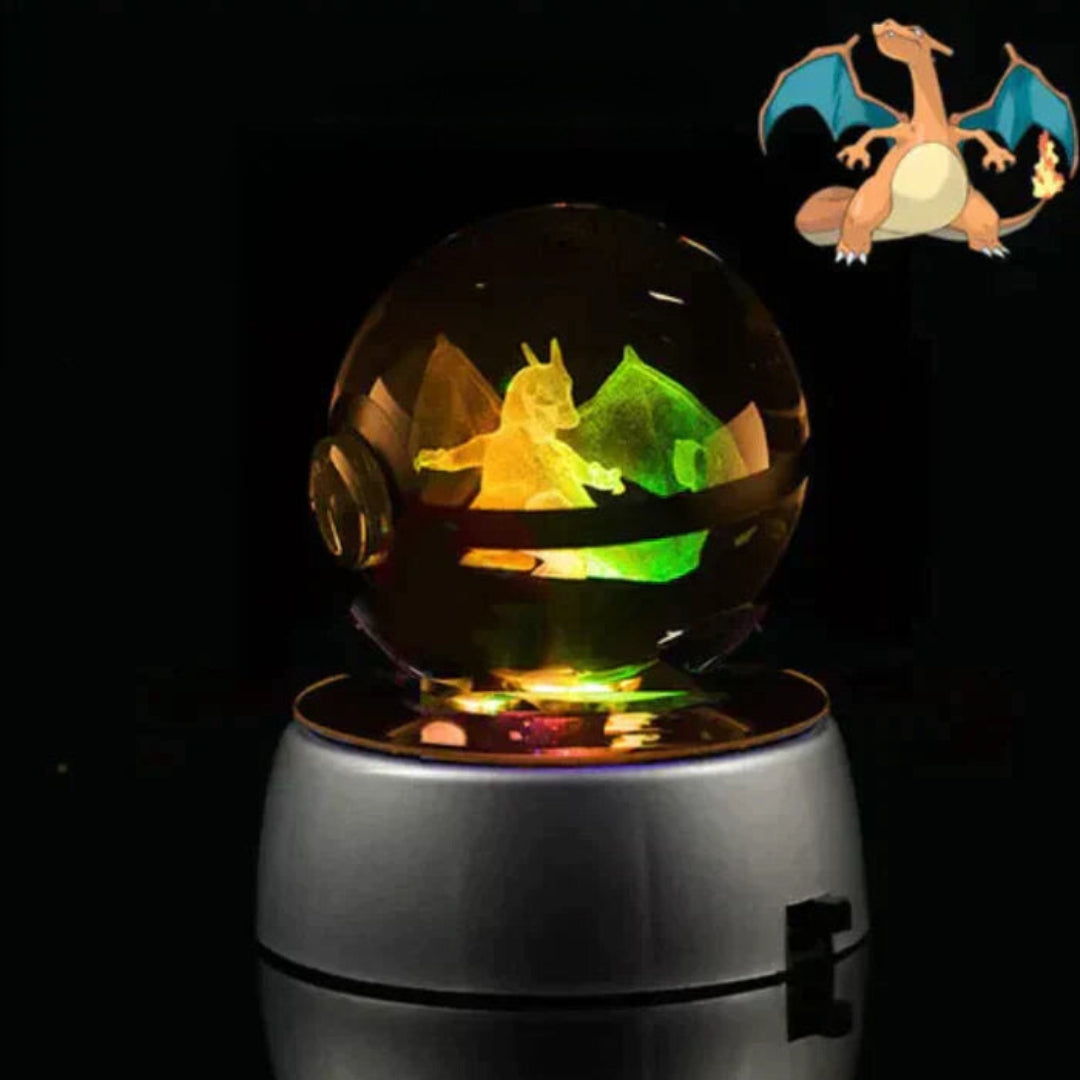 PokéGlow - Kristallkugel Ikonische Pokémon Figuren LED Lampe