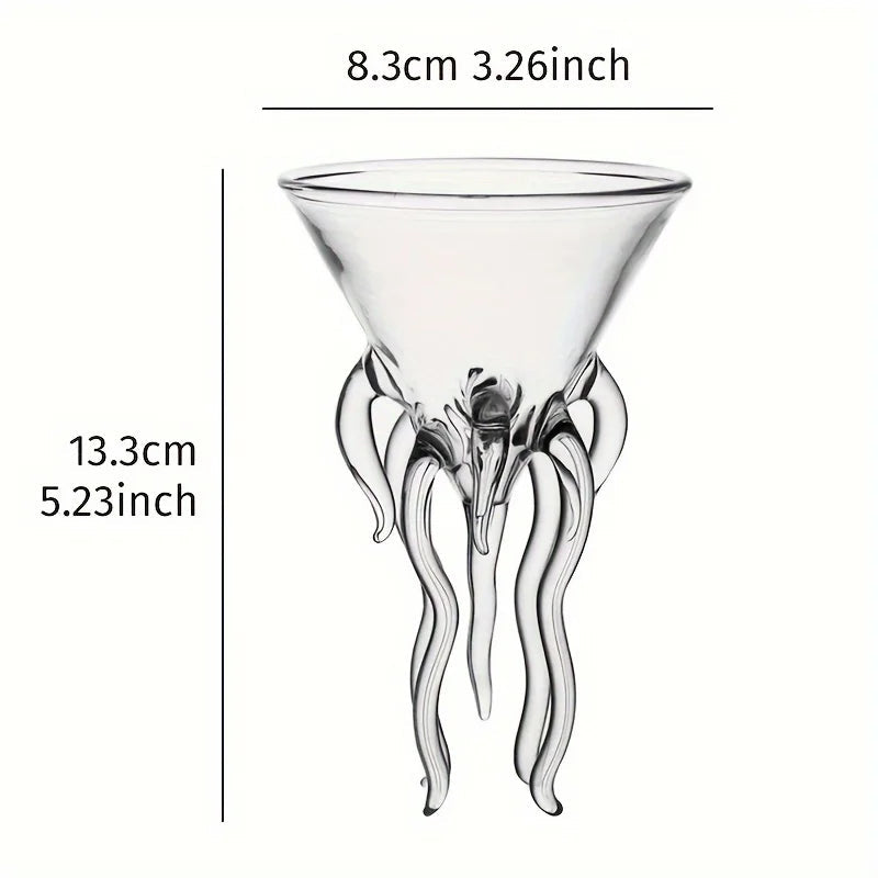 Einzigartiges, octopus-inspiriertes Cocktailglas