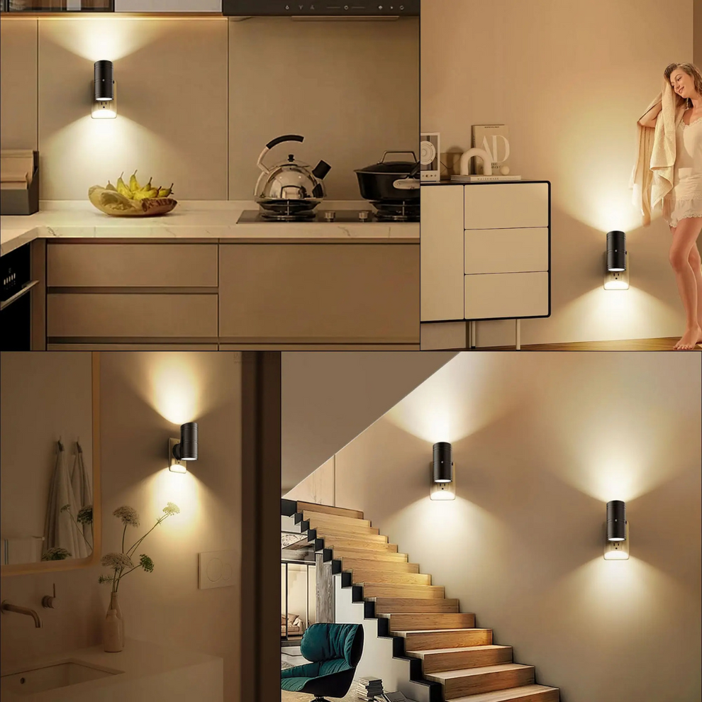 WallGlow - Moderne zylindrische Wandlampen mit warmem Umgebungslicht
