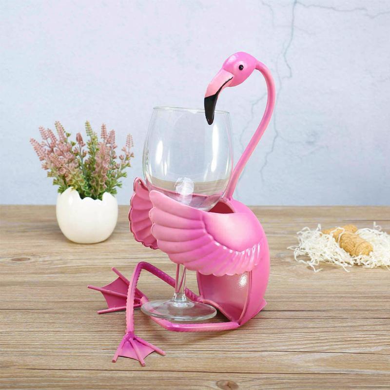 WineFlare Einzigartiger Flamingo Weinständer mit dekorativen Details